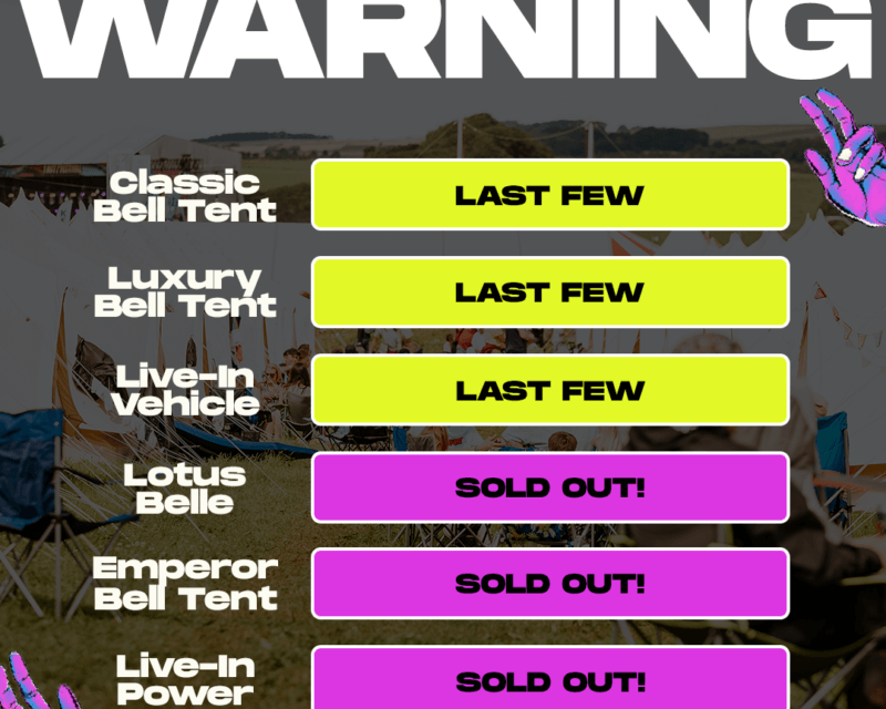 GLAMPING & UPGRADES Running Low!